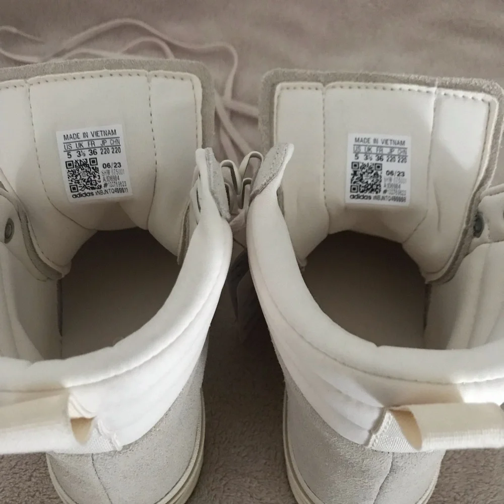 Women’s 5 ADIDAS Gazelle Wonder White High Top Lace Up Platform Sneaker Boot NWT - Picture 8 of 16